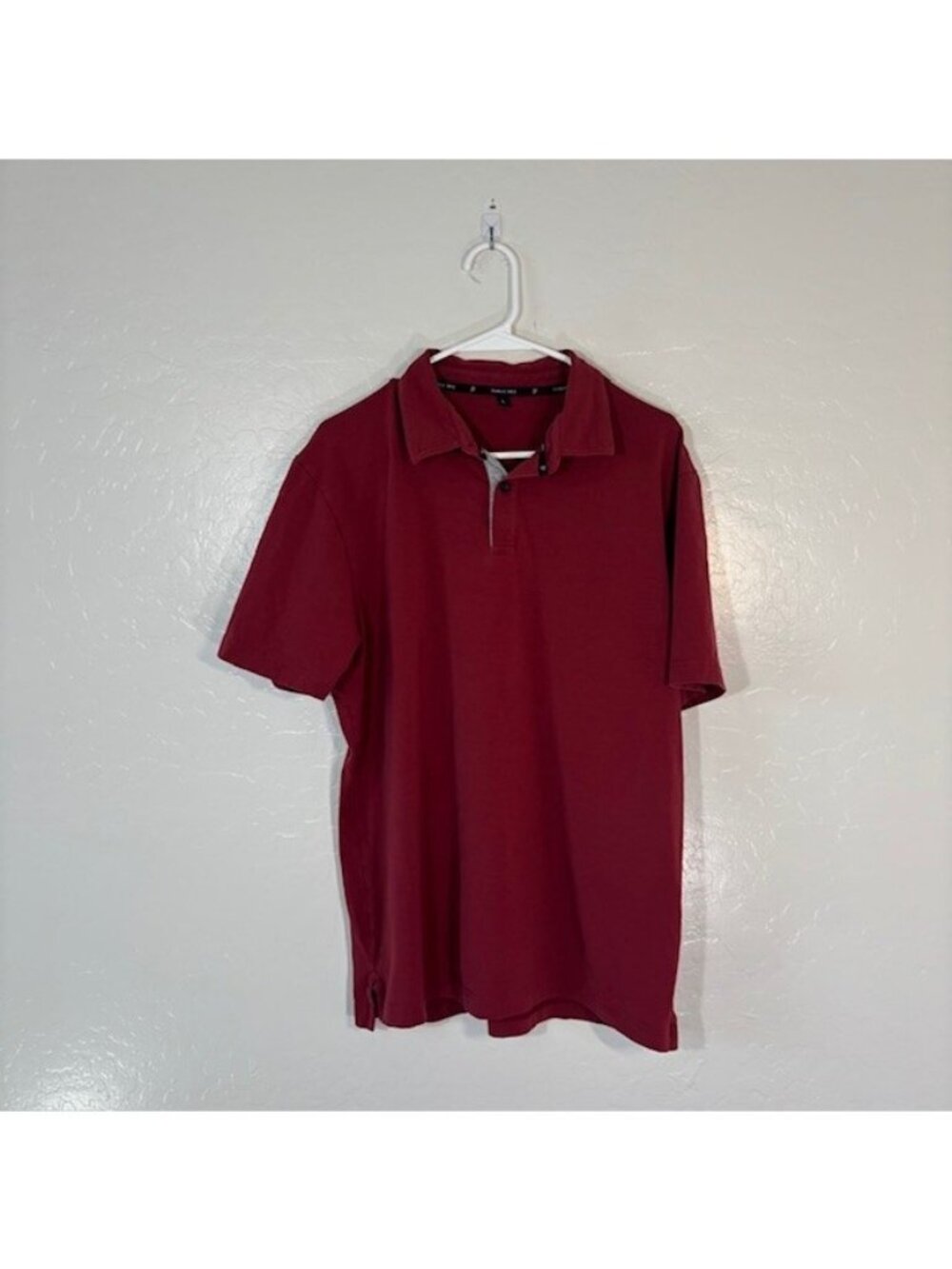 Public Rec Polo Shirt Mens Large Athletic Stretch Solid Red
